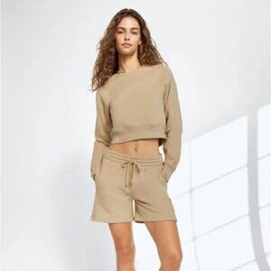 Aritzia TNA Cozy Fleece Perfect Raglan Sweatshirt